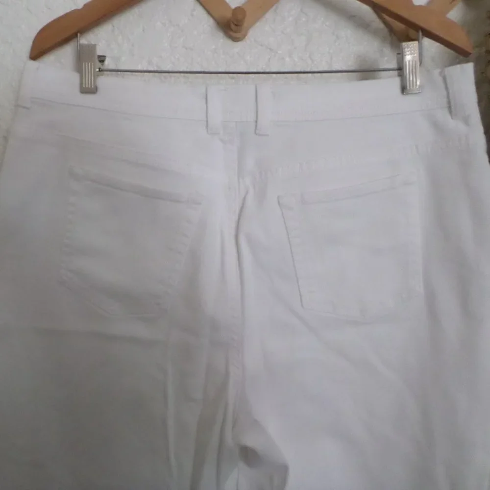 Gloria Vanderbilt Amanda White Stretch Denim Jeans Sz 18 - Picture 3 of 4